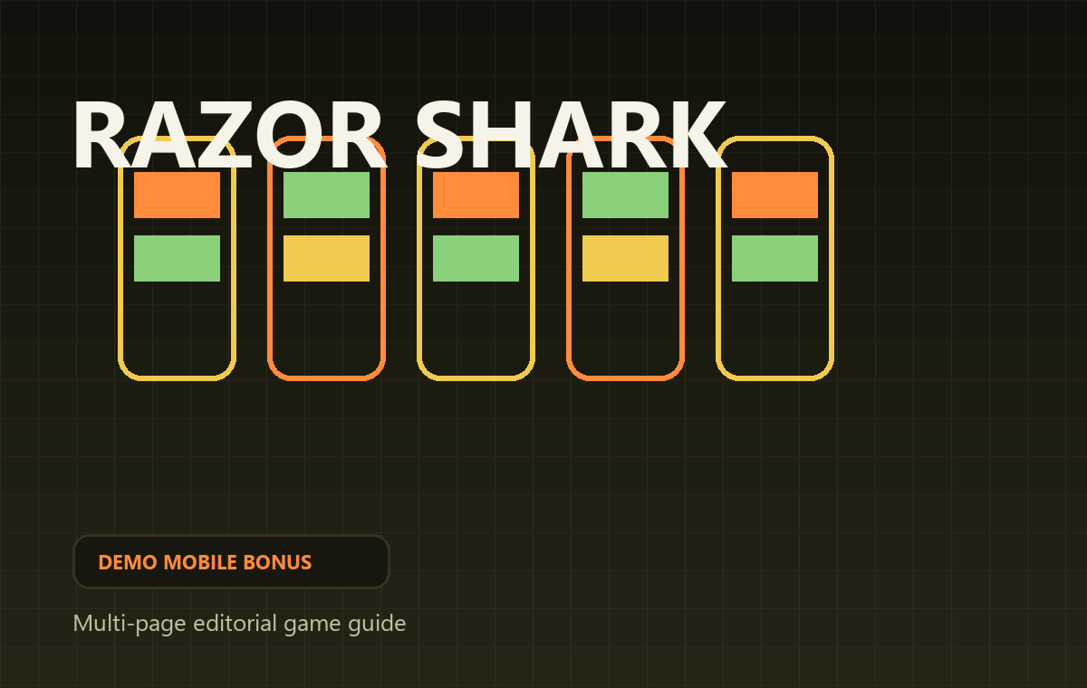 Razor Shark game cover for demo mode, mobile play and bonus access